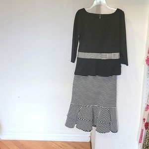 Peplum bow tie top